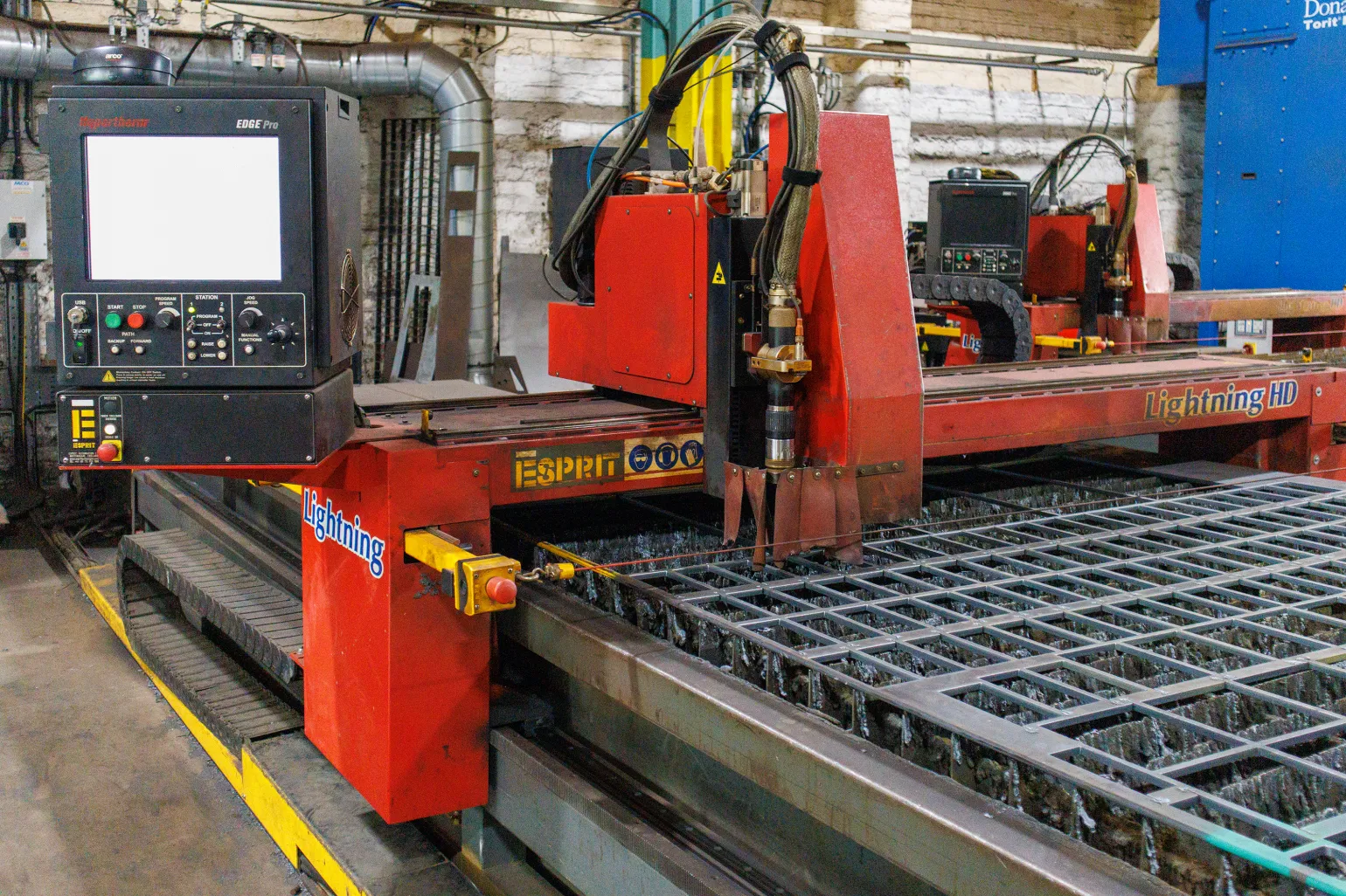 Our Espirit Viper and Lightning plasma profile cutters use advanced technology to ensure top performance. Their key features include:


	High-definition plasma (HDP) cutting: HDP ensures superior edge quality with minimal distortion.
	Multi-head capability: This feature allows for simultaneous cutting and improved throughout.
	Advanced computer numerical control (CNC) controls: These advanced systems enable precise control for complex geometries and highly detailed shapes.
	Automated nesting software: This software optimises material usage for lower costs and reduced waste.
	Large bed capacity: The larger bed capacity of our plasma profile cutting machines accommodates larger steel sections for greater flexibility.


