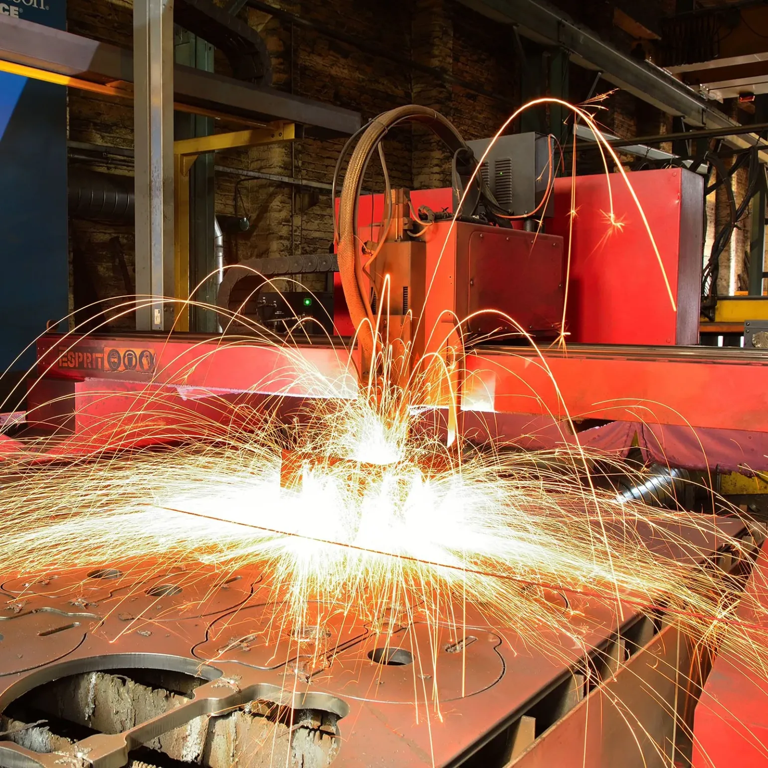 Our Espirit Viper and Lightning plasma profile cutting machines have several advantages over other machines. Enabling us to meet our clients’ diverse needs, these machines’ advantages include:
High cutting speeds: Fast processing times offer enhanced efficiency and reduced lead
times.


	High cutting speeds: Fast processing times offer enhanced efficiency and reduced lead times.
	Precision engineering: Advanced control systems ensure that cuts are consistently precise, even on complex steel, aluminium, or other plasma profiles.
	Versatile material handling: Our machines are suitable for various types and thicknesses of steel.
	Durability: These machines’ sturdy construction allows for continuous operation in high-demand environments.

